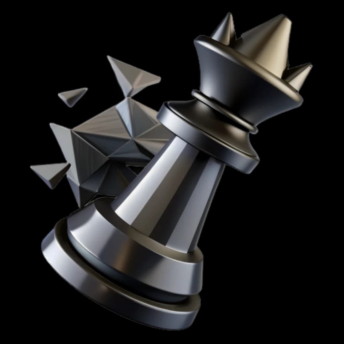 A metal chess queen representing strategy and decisive moves